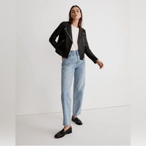 The Washed Leather Motorcycle Jacket - Sz M